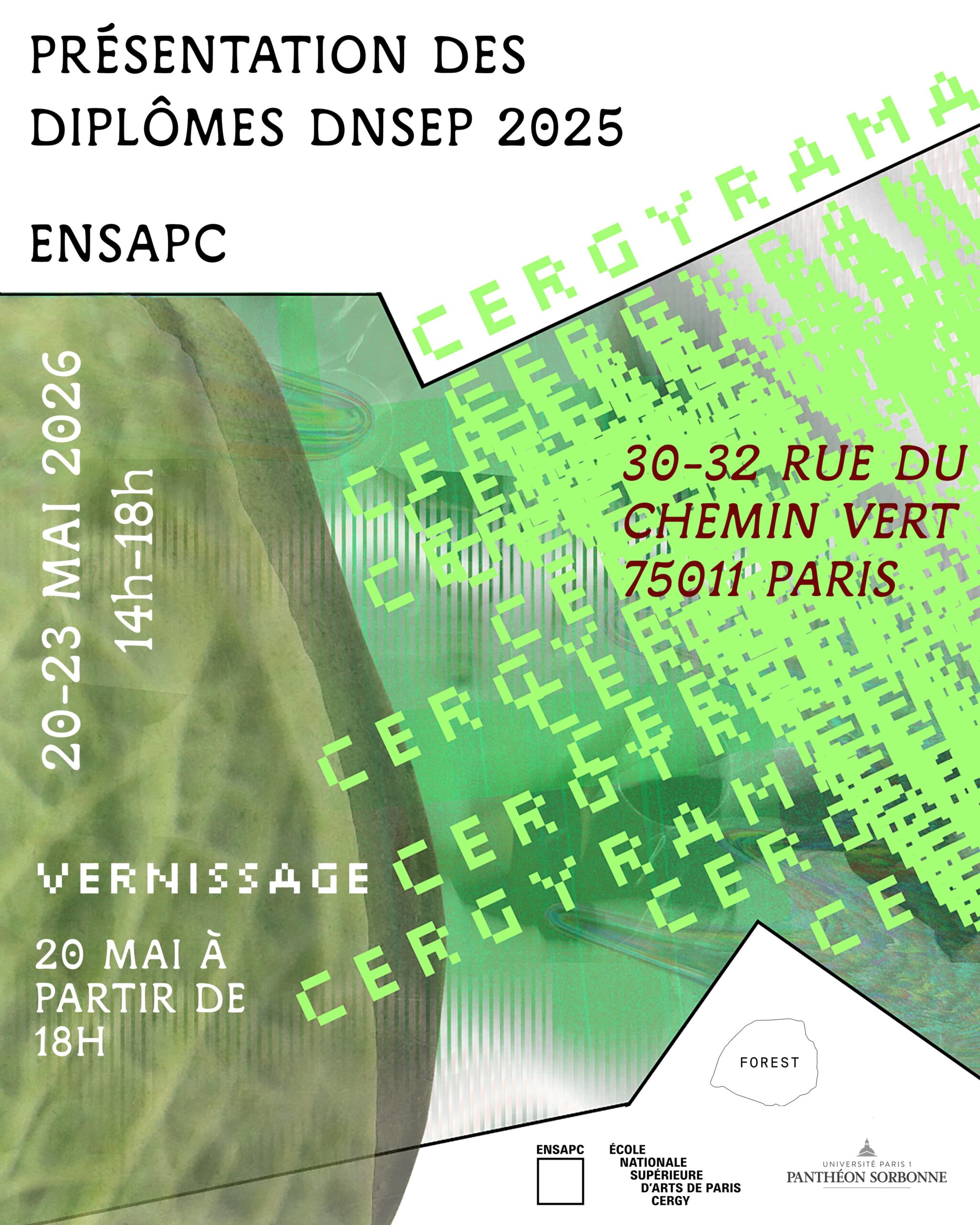Affiche expo des diplômé·es 2025 ENSAPC (smll)